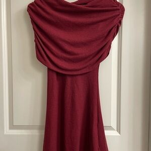 Women's Burgundy Mini Dress
